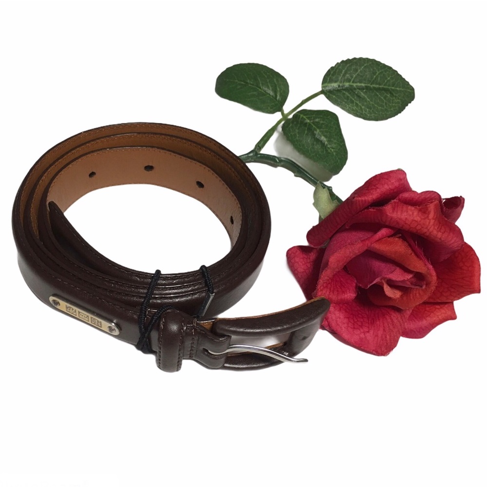 BELT LAUREN RALPH LAUREN BROWN ITALIAN LEATHER 32” Unisex NWOT